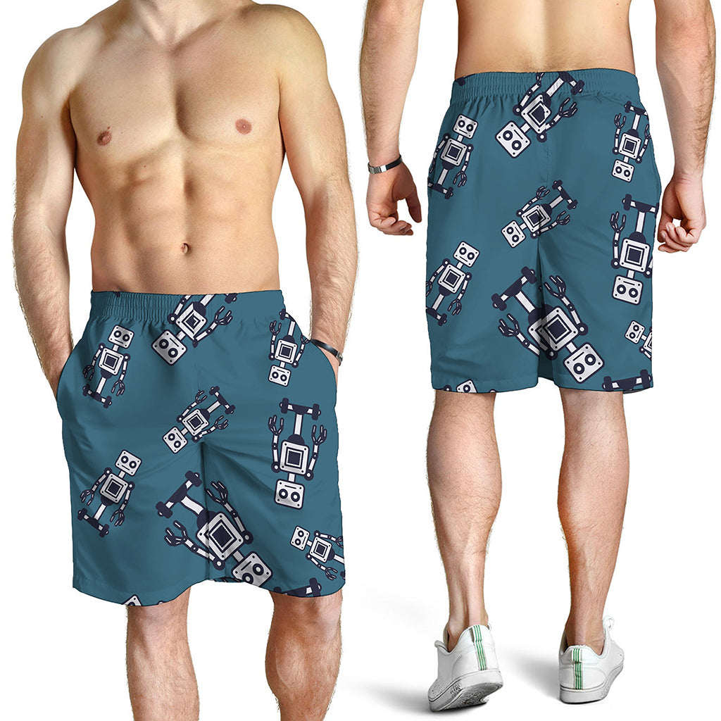 Robot Servant Pattern Print Men's Shorts
