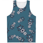 Robot Servant Pattern Print Men's Tank Top