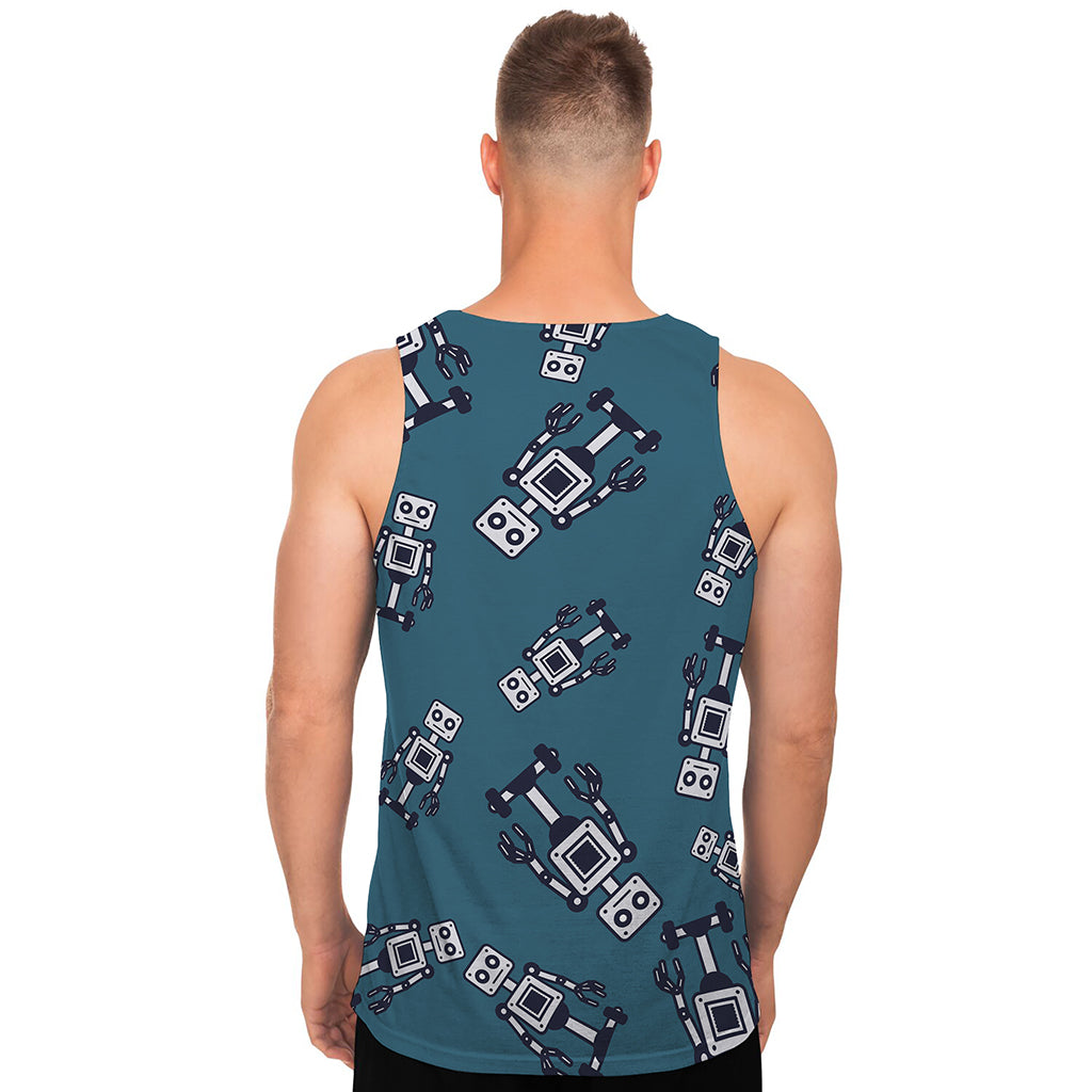 Robot Servant Pattern Print Men's Tank Top