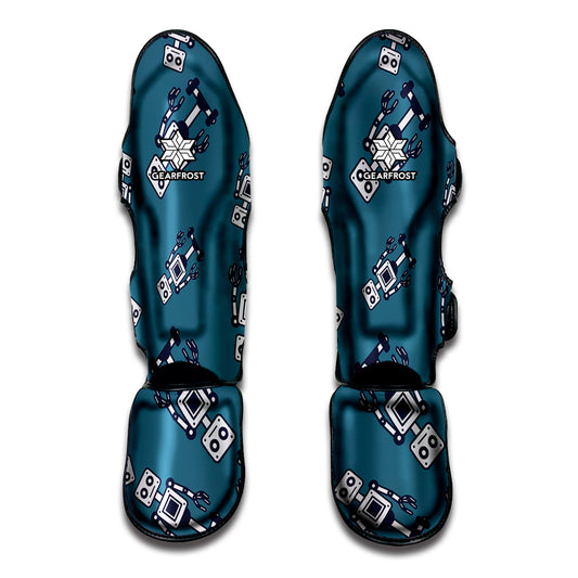 Robot Servant Pattern Print Muay Thai Shin Guard