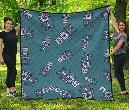 Robot Servant Pattern Print Quilt