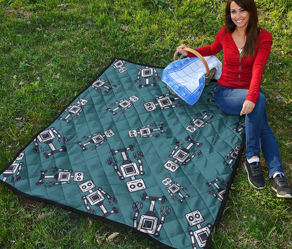 Robot Servant Pattern Print Quilt