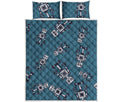 Robot Servant Pattern Print Quilt Bed Set