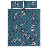 Robot Servant Pattern Print Quilt Bed Set