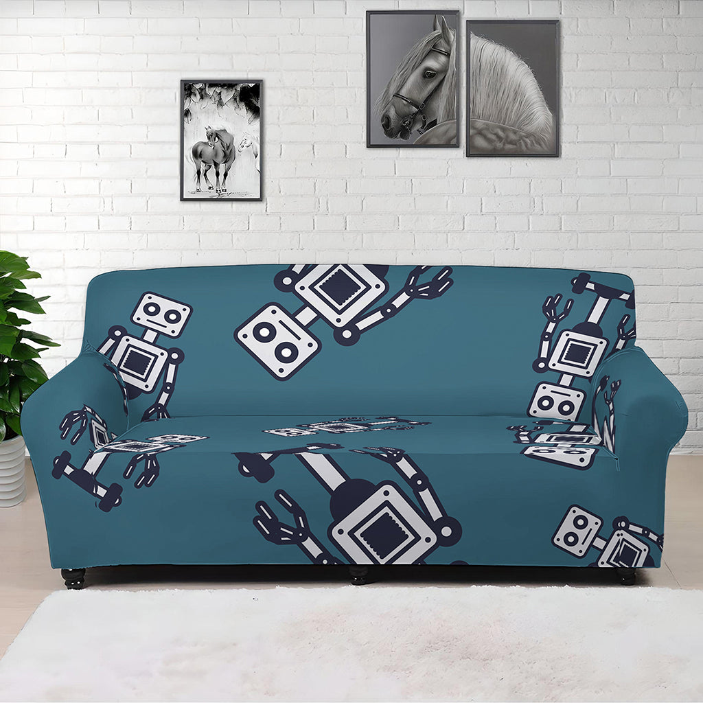 Robot Servant Pattern Print Sofa Cover
