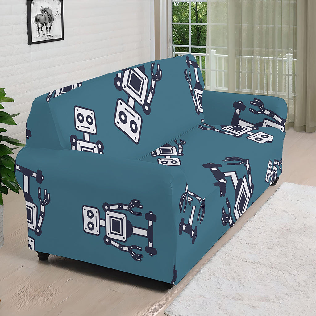 Robot Servant Pattern Print Sofa Cover