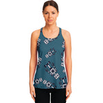 Robot Servant Pattern Print Women's Racerback Tank Top