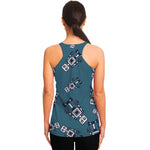 Robot Servant Pattern Print Women's Racerback Tank Top