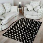 Rock And Roll Hand Sign Pattern Print Area Rug