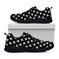 Rock And Roll Hand Sign Pattern Print Black Running Shoes