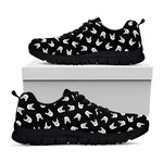 Rock And Roll Hand Sign Pattern Print Black Sneakers