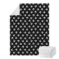 Rock And Roll Hand Sign Pattern Print Blanket