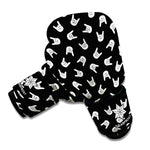 Rock And Roll Hand Sign Pattern Print Boxing Gloves