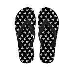 Rock And Roll Hand Sign Pattern Print Flip Flops