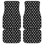 Rock And Roll Hand Sign Pattern Print Front and Back Car Floor Mats