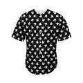 Rock And Roll Hand Sign Pattern Print Men's Baseball Jersey