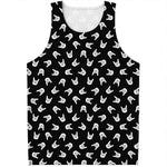 Rock And Roll Hand Sign Pattern Print Men's Tank Top
