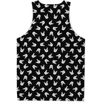 Rock And Roll Hand Sign Pattern Print Men's Tank Top