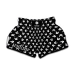 Rock And Roll Hand Sign Pattern Print Muay Thai Boxing Shorts