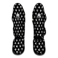 Rock And Roll Hand Sign Pattern Print Muay Thai Shin Guards