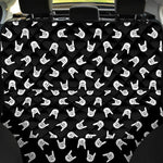 Rock And Roll Hand Sign Pattern Print Pet Car Back Seat Cover