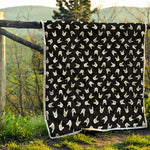 Rock And Roll Hand Sign Pattern Print Quilt