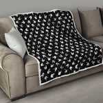 Rock And Roll Hand Sign Pattern Print Quilt