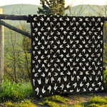 Rock And Roll Hand Sign Pattern Print Quilt