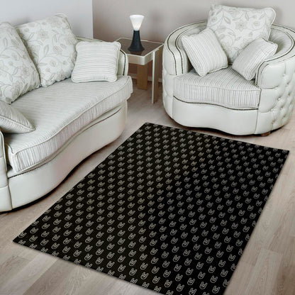 Rock And Roll Hand Symbol Pattern Print Area Rug
