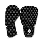 Rock And Roll Hand Symbol Pattern Print Boxing Gloves