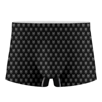 Rock And Roll Hand Symbol Pattern Print Men's Boxer Briefs
