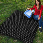 Rock And Roll Hand Symbol Pattern Print Quilt