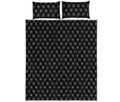 Rock And Roll Hand Symbol Pattern Print Quilt Bed Set