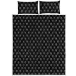 Rock And Roll Hand Symbol Pattern Print Quilt Bed Set