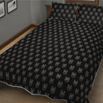 Rock And Roll Hand Symbol Pattern Print Quilt Bed Set