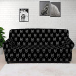 Rock And Roll Hand Symbol Pattern Print Sofa Cover