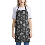 Rock And Roll Music Pattern Print Apron