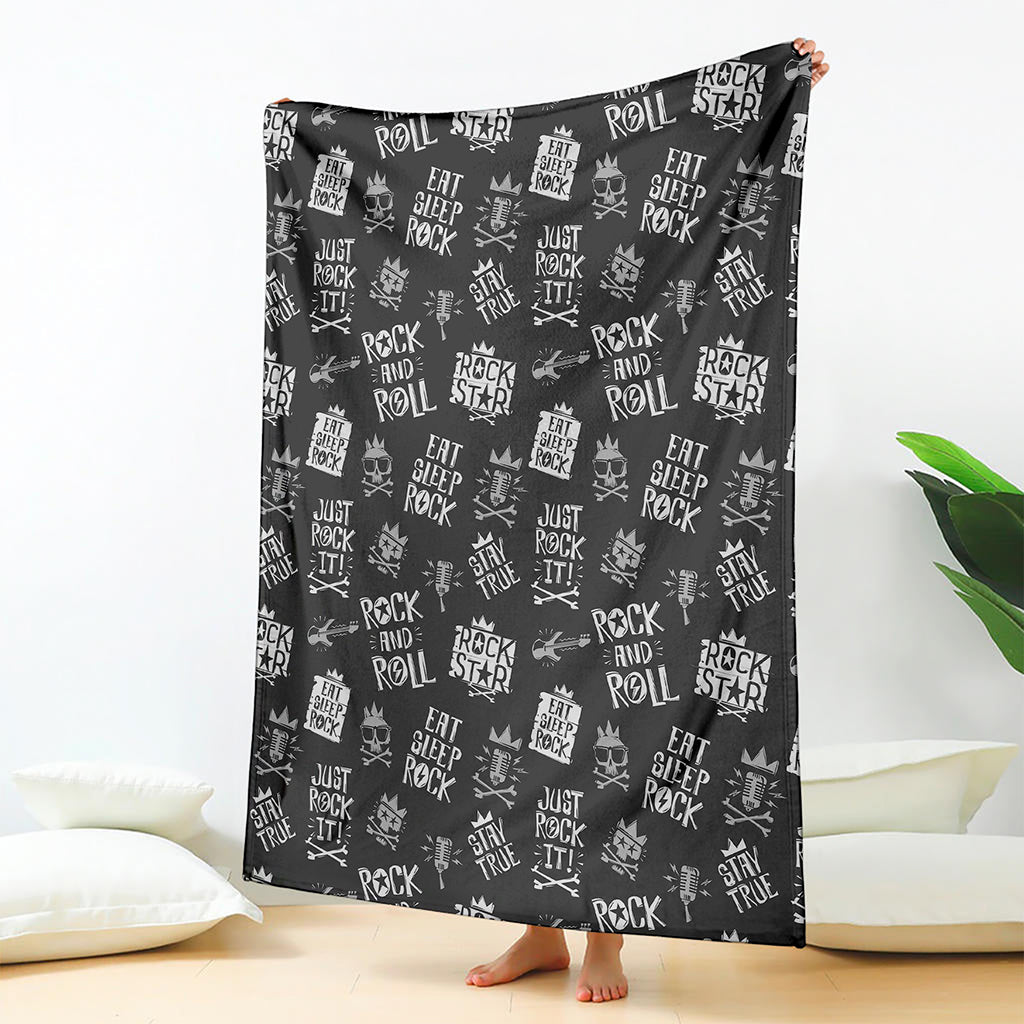 Rock And Roll Music Pattern Print Blanket