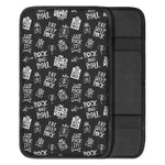 Rock And Roll Music Pattern Print Car Center Console Cover
