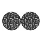 Rock And Roll Music Pattern Print Car Coasters