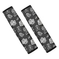 Rock And Roll Music Pattern Print Car Seat Belt Covers