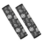 Rock And Roll Music Pattern Print Car Seat Belt Covers