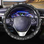 Rock And Roll Music Pattern Print Car Steering Wheel Cover