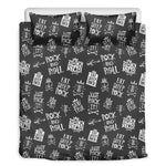 Rock And Roll Music Pattern Print Duvet Cover Bedding Set