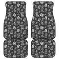 Rock And Roll Music Pattern Print Front and Back Car Floor Mats