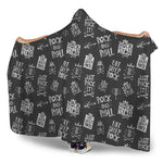 Rock And Roll Music Pattern Print Hooded Blanket