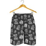 Rock And Roll Music Pattern Print Men's Shorts