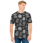 Rock And Roll Music Pattern Print Men's T-Shirt