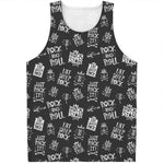 Rock And Roll Music Pattern Print Men's Tank Top