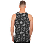 Rock And Roll Music Pattern Print Men's Tank Top